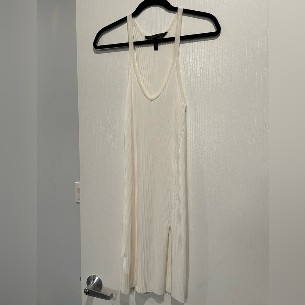 BCBG White V-neck Dress